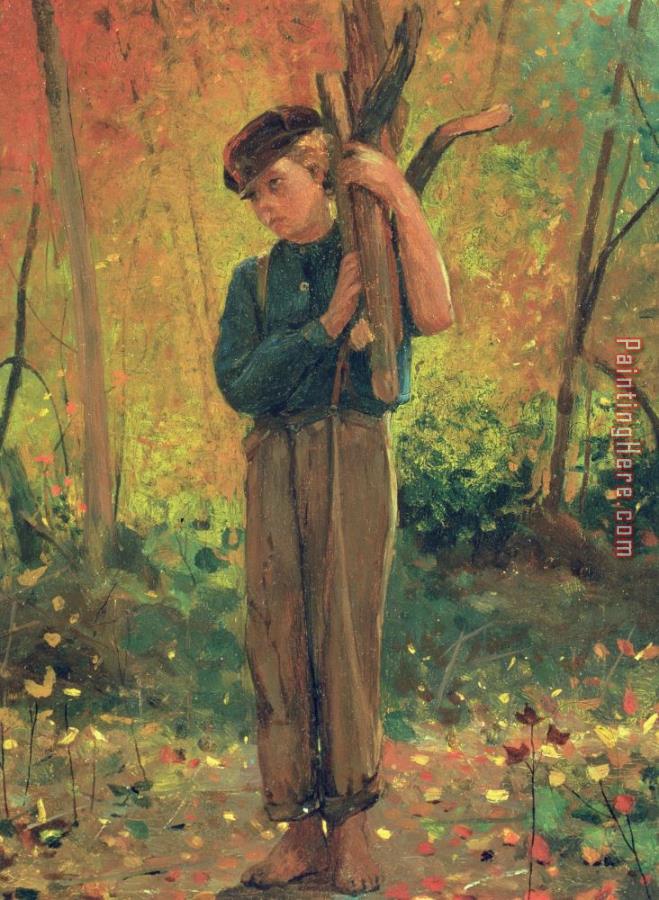 Winslow Homer Boy Holding Logs